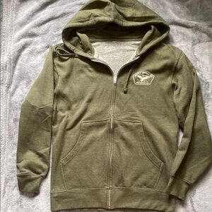 JETTY Supply Company Hero Green Zip-Up Hoodie - Men’s Small